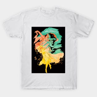 Dancer In Motion Swirls of Color 1897 Jules Cheret T-Shirt